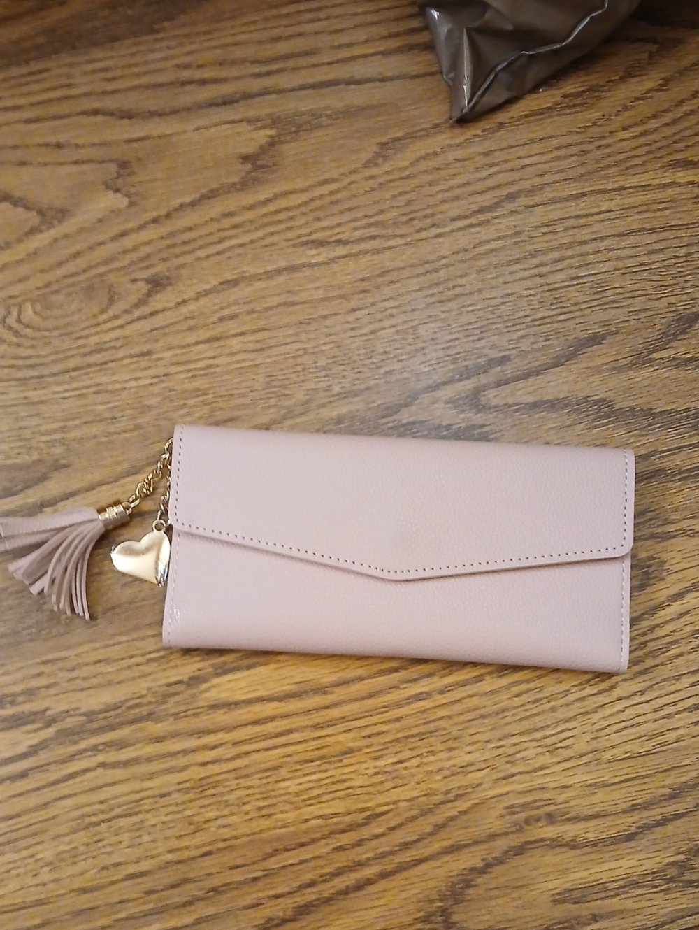 Blush Pink Tassel Envelope Clutch Wallet - Women Bags